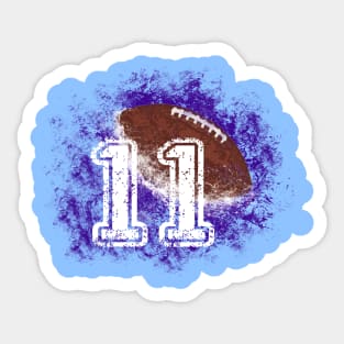 Number Eleven Football Jersey Sticker